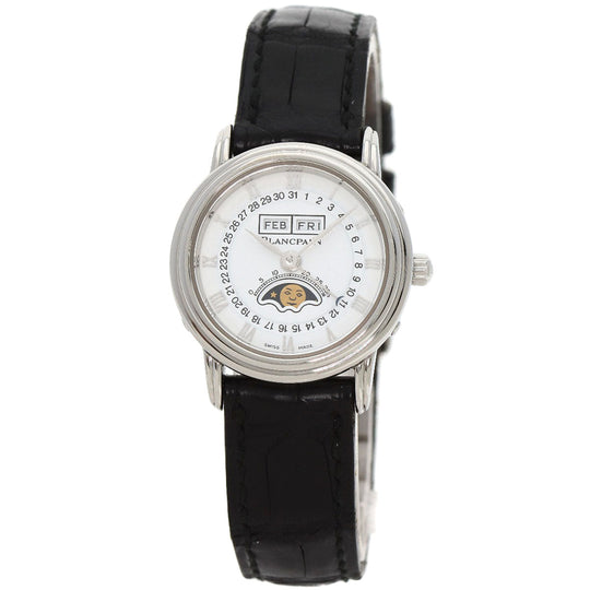 Blancpain Watches Mechanical Automatic B2102-1127-11 Stainless Steel Silver Léman Moon Phase Triple Calendar white dial