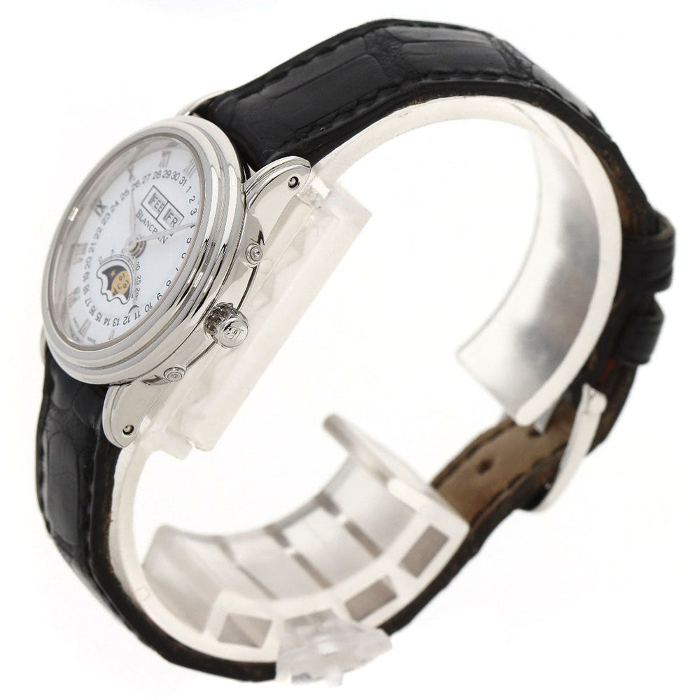 Blancpain Watches Mechanical Automatic B2102-1127-11 Stainless Steel Silver Léman Moon Phase Triple Calendar white dial