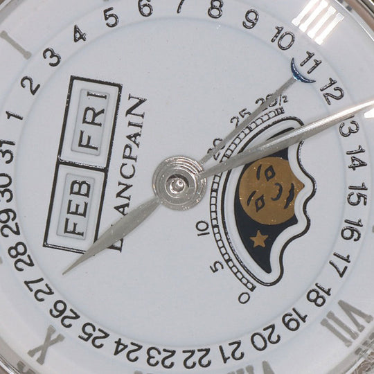 Blancpain Watches Mechanical Automatic B2102-1127-11 Stainless Steel Silver Léman Moon Phase Triple Calendar white dial