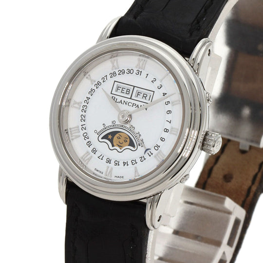 Blancpain Watches Mechanical Automatic B2102-1127-11 Stainless Steel Silver Léman Moon Phase Triple Calendar white dial