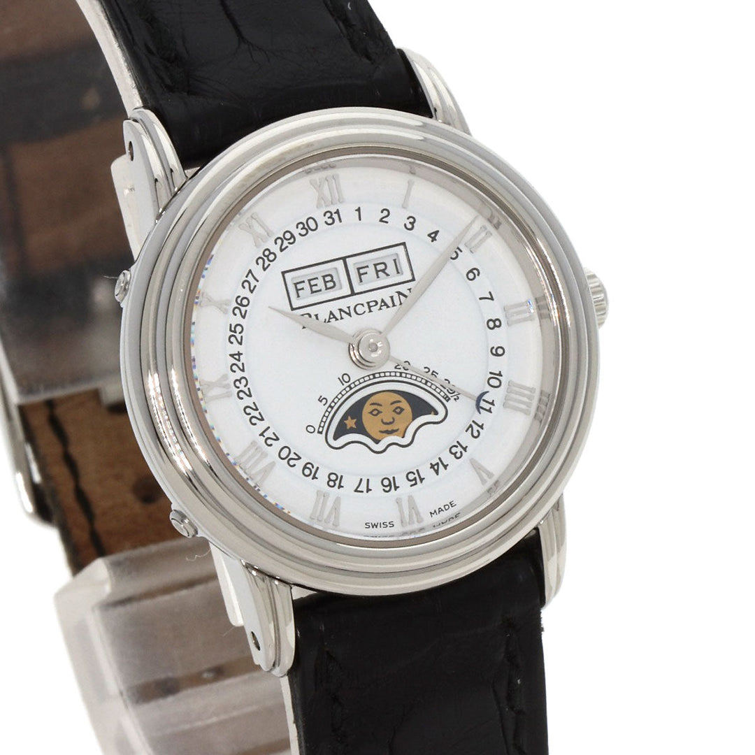 Blancpain Watches Mechanical Automatic B2102-1127-11 Stainless Steel Silver Léman Moon Phase Triple Calendar white dial