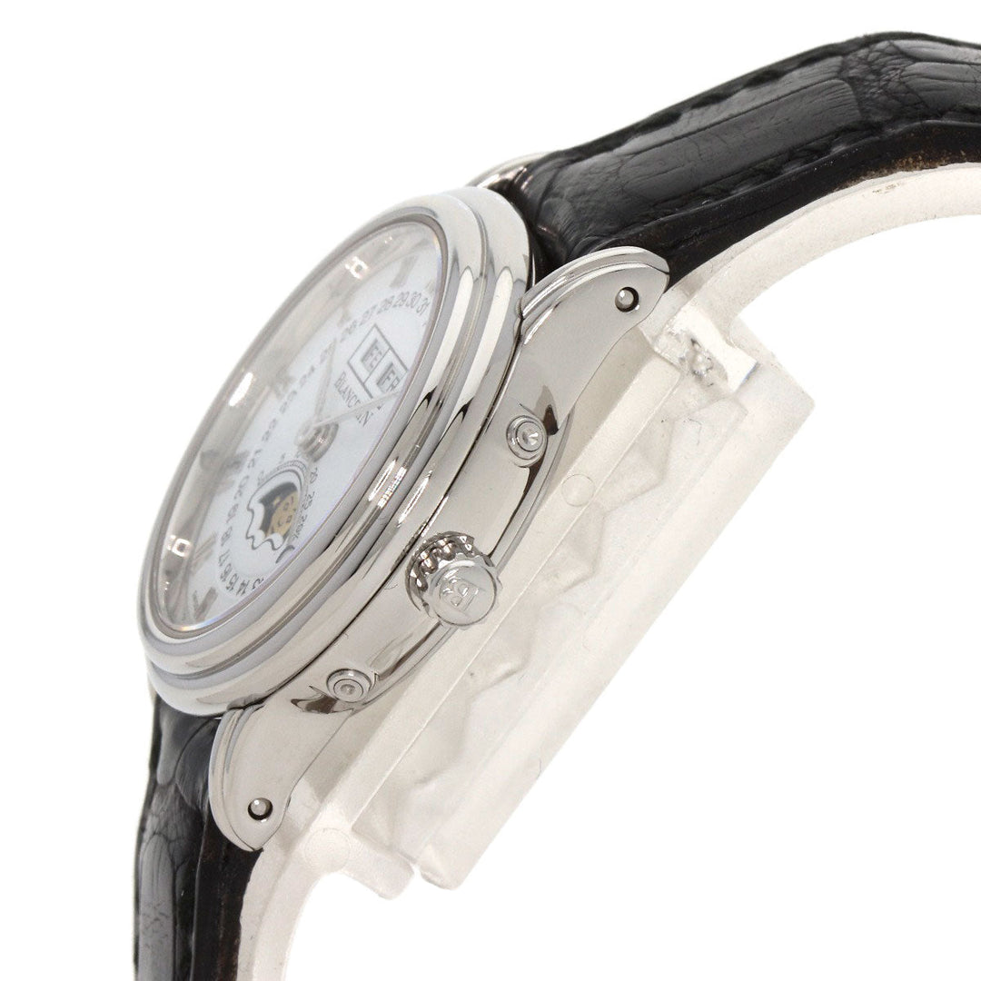 Blancpain Watches Mechanical Automatic B2102-1127-11 Stainless Steel Silver Léman Moon Phase Triple Calendar white dial