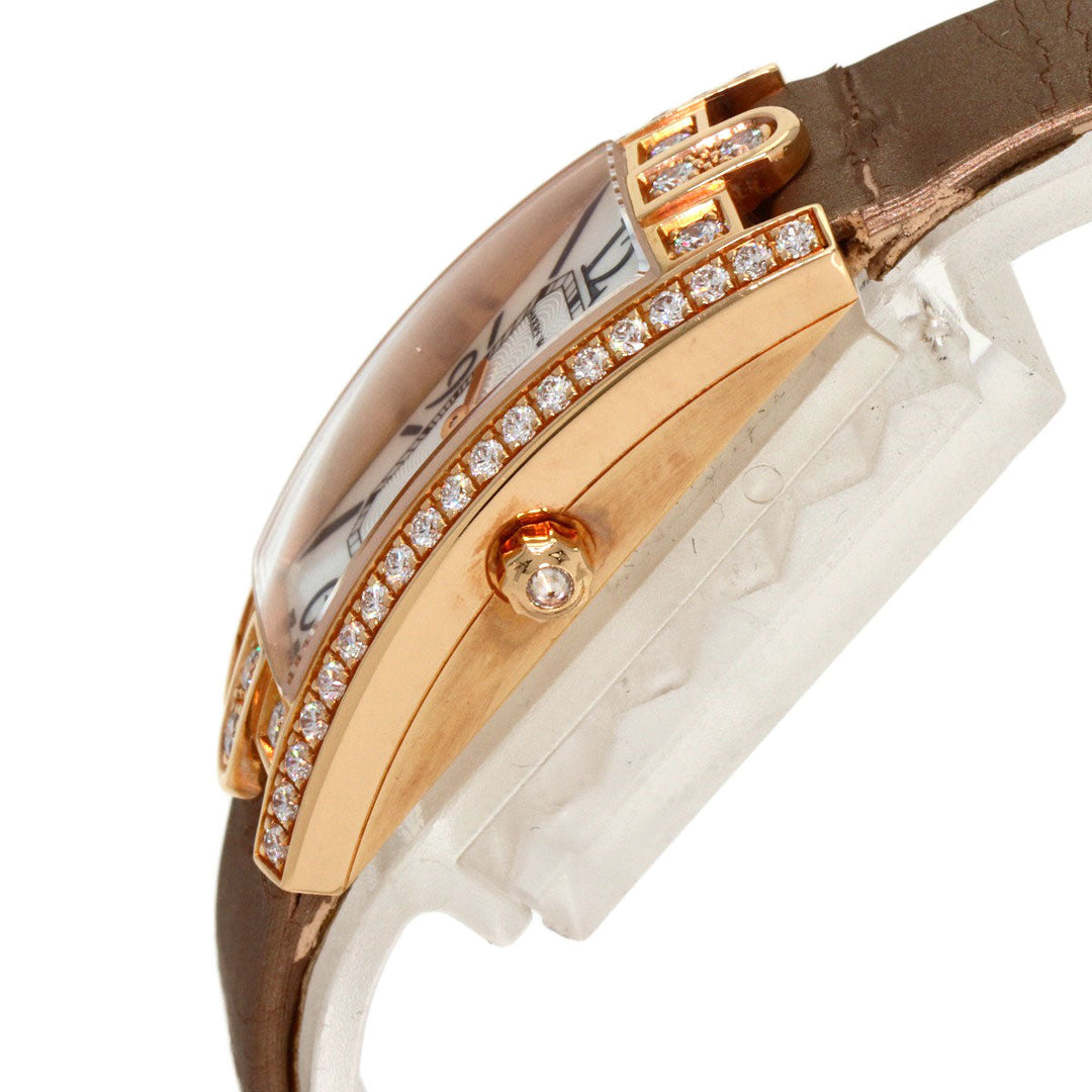 HARRY WINSTON Watches Quartz 332LQR AVCQHM16RR017 K18PG, leather, 0.67pt diamond gold Avenue C Mini White shell dial Women Used Authentic