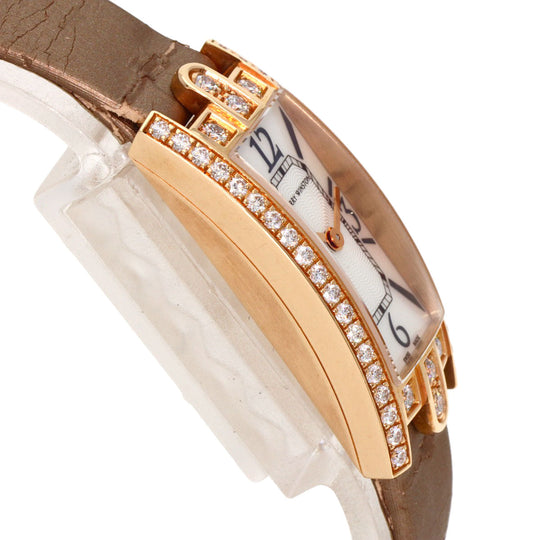 HARRY WINSTON Watches Quartz 332LQR AVCQHM16RR017 K18PG, leather, 0.67pt diamond gold Avenue C Mini White shell dial Women Used Authentic