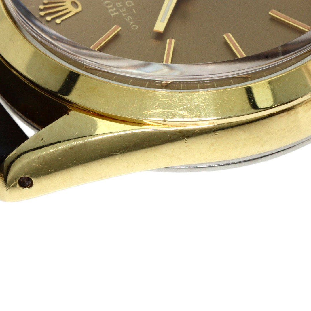 ROLEX Watches Mechanical Automatic 1550 Gold Plated gold Oyster Perpetual 1970 Brown dial
