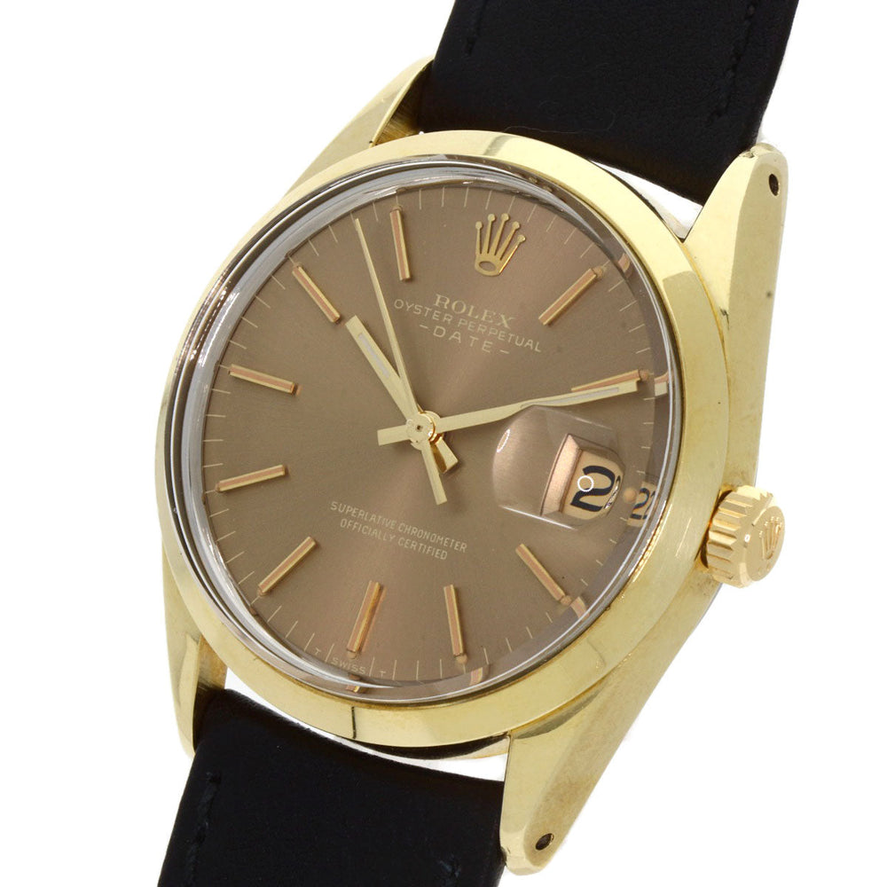 ROLEX Watches Mechanical Automatic 1550 Gold Plated gold Oyster Perpetual 1970 Brown dial