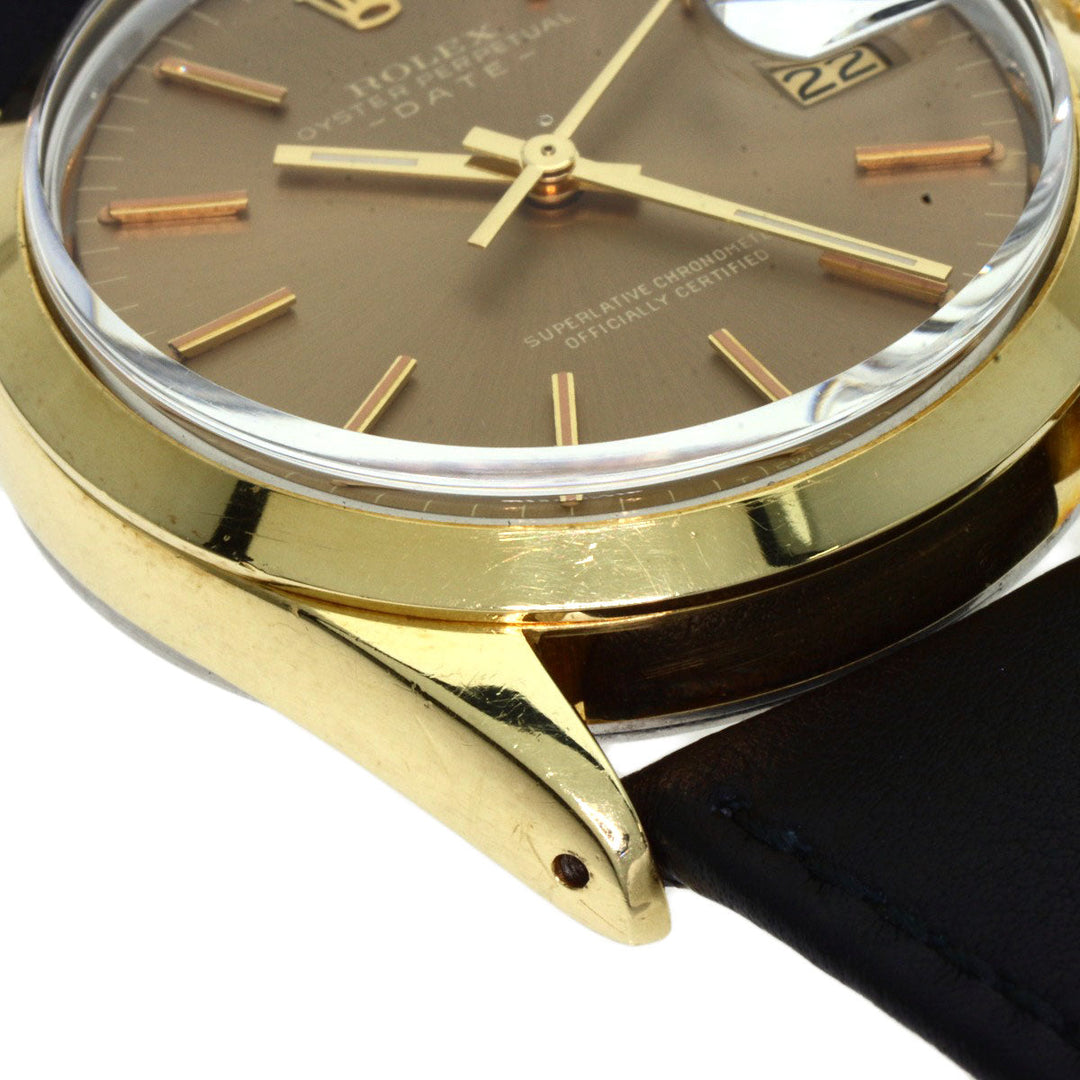 ROLEX Watches Mechanical Automatic 1550 Gold Plated gold Oyster Perpetual 1970 Brown dial