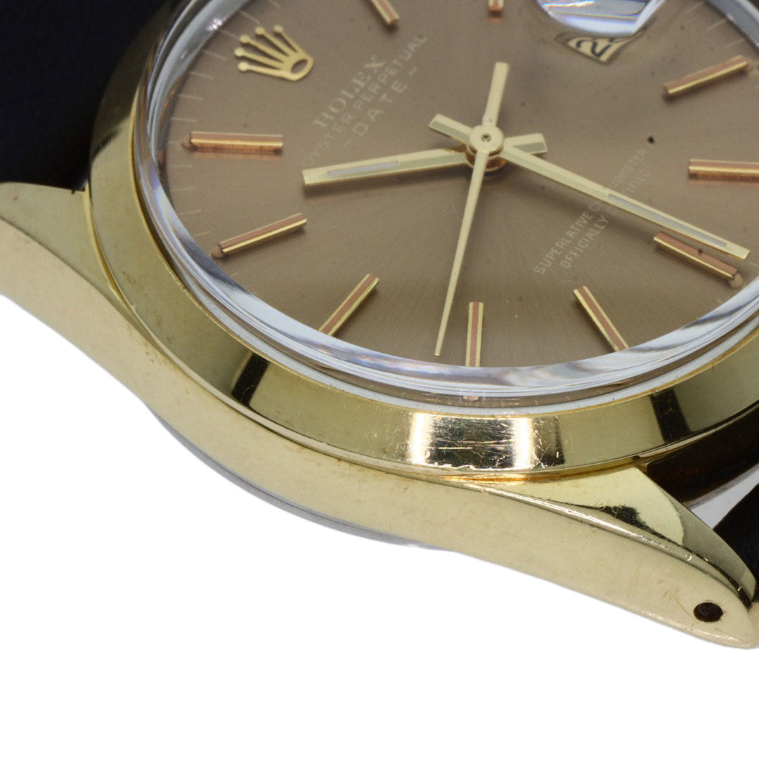 ROLEX Watches Mechanical Automatic 1550 Gold Plated gold Oyster Perpetual 1970 Brown dial