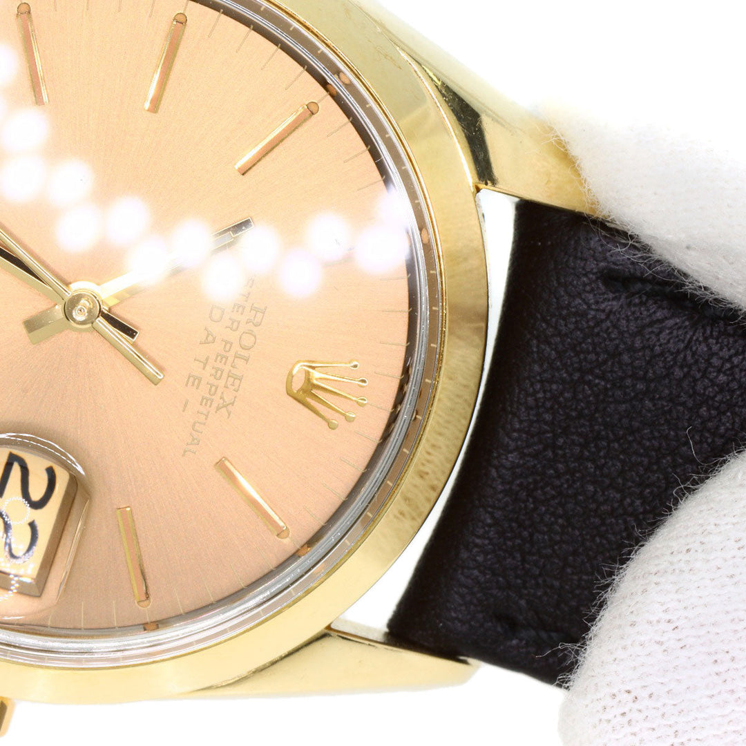 ROLEX Watches Mechanical Automatic 1550 Gold Plated gold Oyster Perpetual 1970 Brown dial