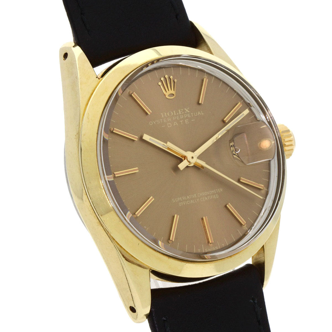 ROLEX Watches Mechanical Automatic 1550 Gold Plated gold Oyster Perpetual 1970 Brown dial