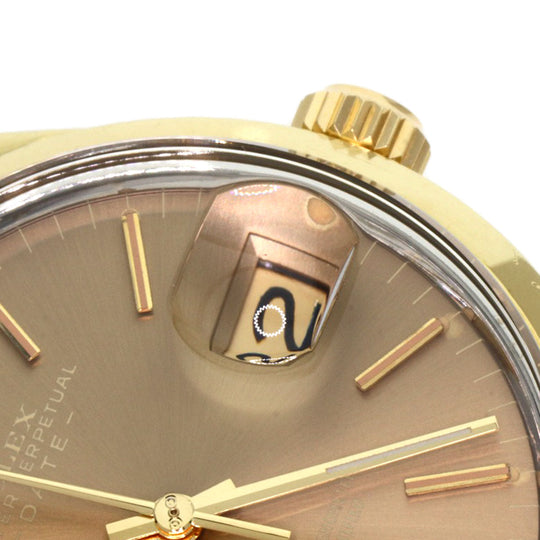 ROLEX Watches Mechanical Automatic 1550 Gold Plated gold Oyster Perpetual 1970 Brown dial