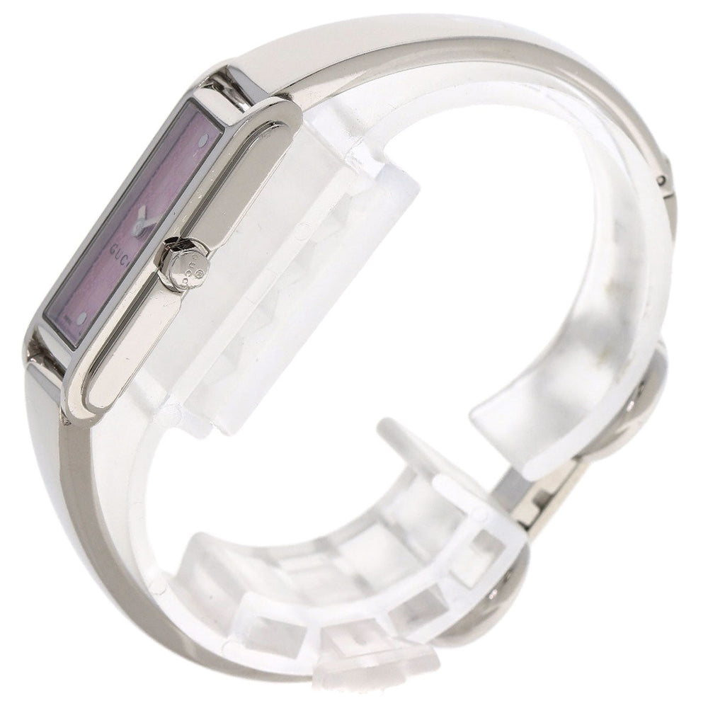 GUCCI Watches Quartz 109 Stainless Steel , Stainless Steel Silver GG square face Pink shell dial Women Used Authentic