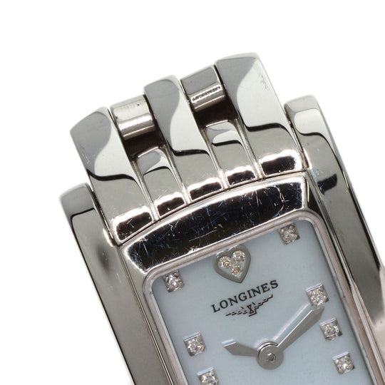 LONGINES Watches Quartz L5.158.4 Stainless Steel , Stainless Steel Silver Dolcevita Blue shell dial Women Used Authentic