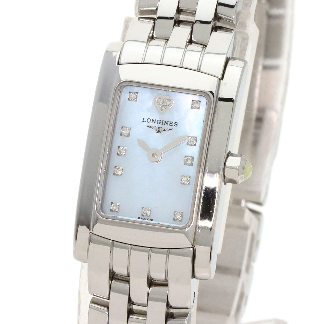 LONGINES Watches Quartz L5.158.4 Stainless Steel , Stainless Steel Silver Dolcevita Blue shell dial Women Used Authentic