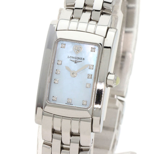 LONGINES Watches Quartz L5.158.4 Stainless Steel , Stainless Steel Silver Dolcevita Blue shell dial Women Used Authentic