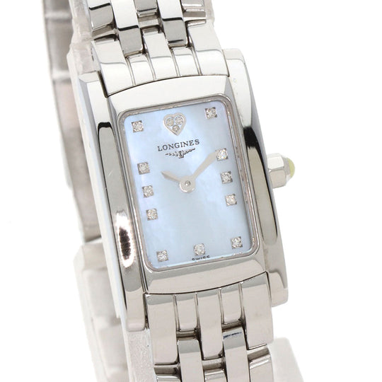 LONGINES Watches Quartz L5.158.4 Stainless Steel , Stainless Steel Silver Dolcevita Blue shell dial Women Used Authentic