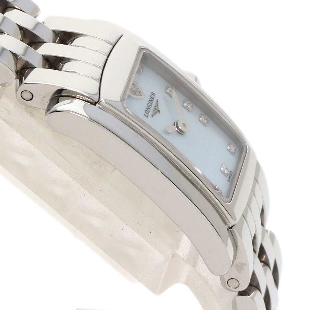 LONGINES Watches Quartz L5.158.4 Stainless Steel , Stainless Steel Silver Dolcevita Blue shell dial Women Used Authentic