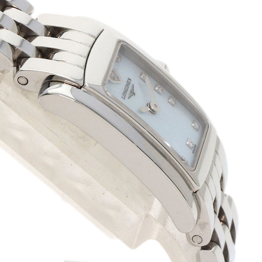 LONGINES Watches Quartz L5.158.4 Stainless Steel , Stainless Steel Silver Dolcevita Blue shell dial Women Used Authentic