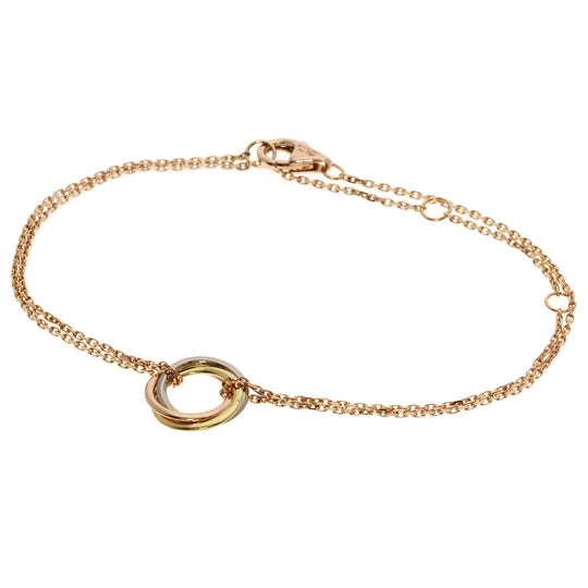 CARTIER bracelet K18PG , K18WG , K18YG gold Sweet Trinity Women Used Authentic
