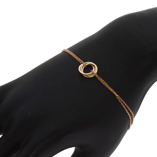 CARTIER bracelet K18PG , K18WG , K18YG gold Sweet Trinity Women Used Authentic