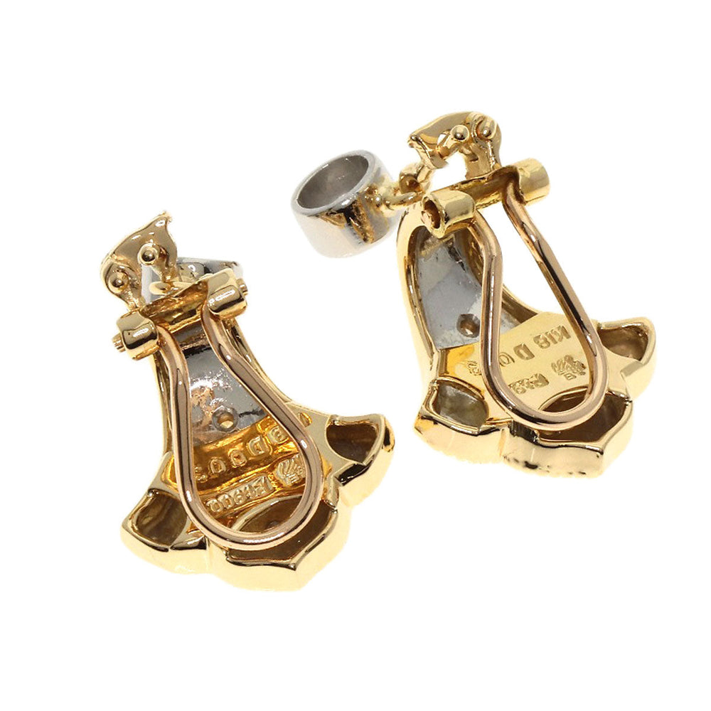 NOBUKO ISHIKAWA Earring K18YG , PT900 gold 3P Diamond Women Used Authentic