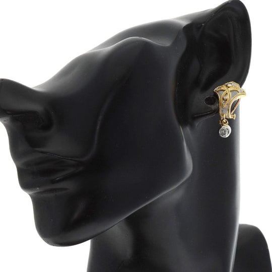 NOBUKO ISHIKAWA Earring K18YG , PT900 gold 3P Diamond Women Used Authentic