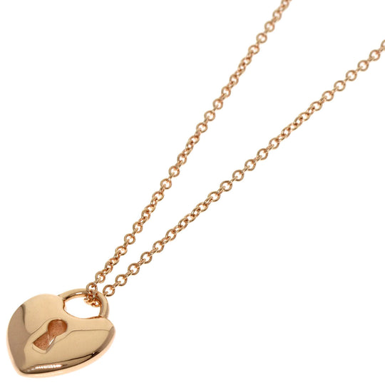 TIFFANY&Co. Necklace 18K Pink Gold gold Heart lock