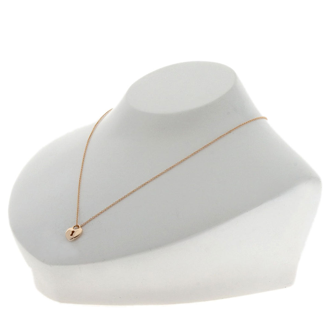 TIFFANY&Co. Necklace 18K Pink Gold gold Heart lock