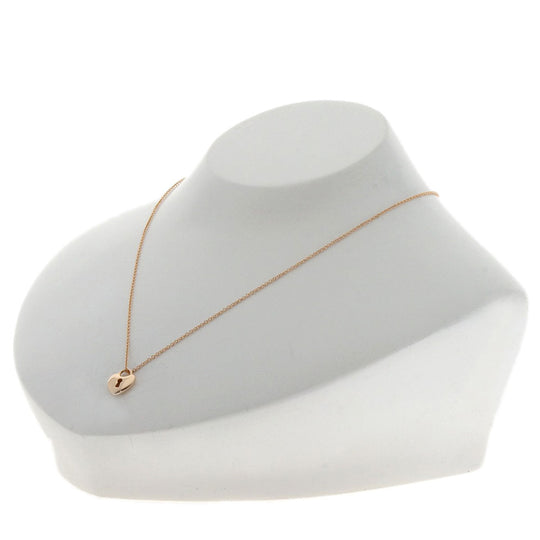 TIFFANY&Co. Necklace 18K Pink Gold gold Heart lock