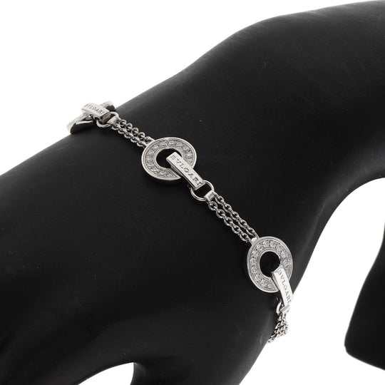 BVLGARI bracelet K18WG Silver BVLGARI BVLGARI Openwork Diamond M/L