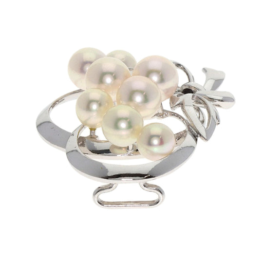 MIKIMOTO Obi closure K14WG Silver Pearl Women Used Authentic