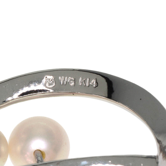 MIKIMOTO Obi closure K14WG Silver Pearl Women Used Authentic