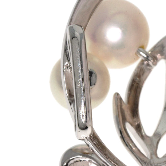 MIKIMOTO Obi closure K14WG Silver Pearl Women Used Authentic