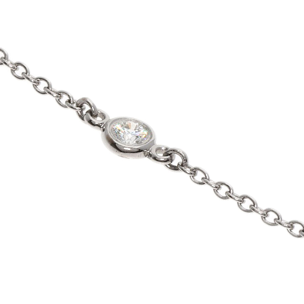TIFFANY&Co. bracelet PT950 Silver By the yard diamond Women Used Authentic