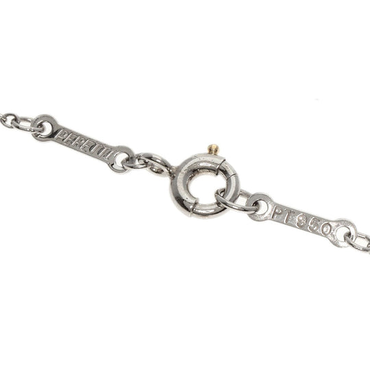 TIFFANY&Co. bracelet PT950 Silver By the yard diamond Women Used Authentic