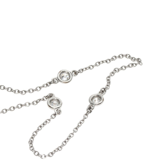 TIFFANY&Co. bracelet PT950 Silver By the yard diamond Women Used Authentic