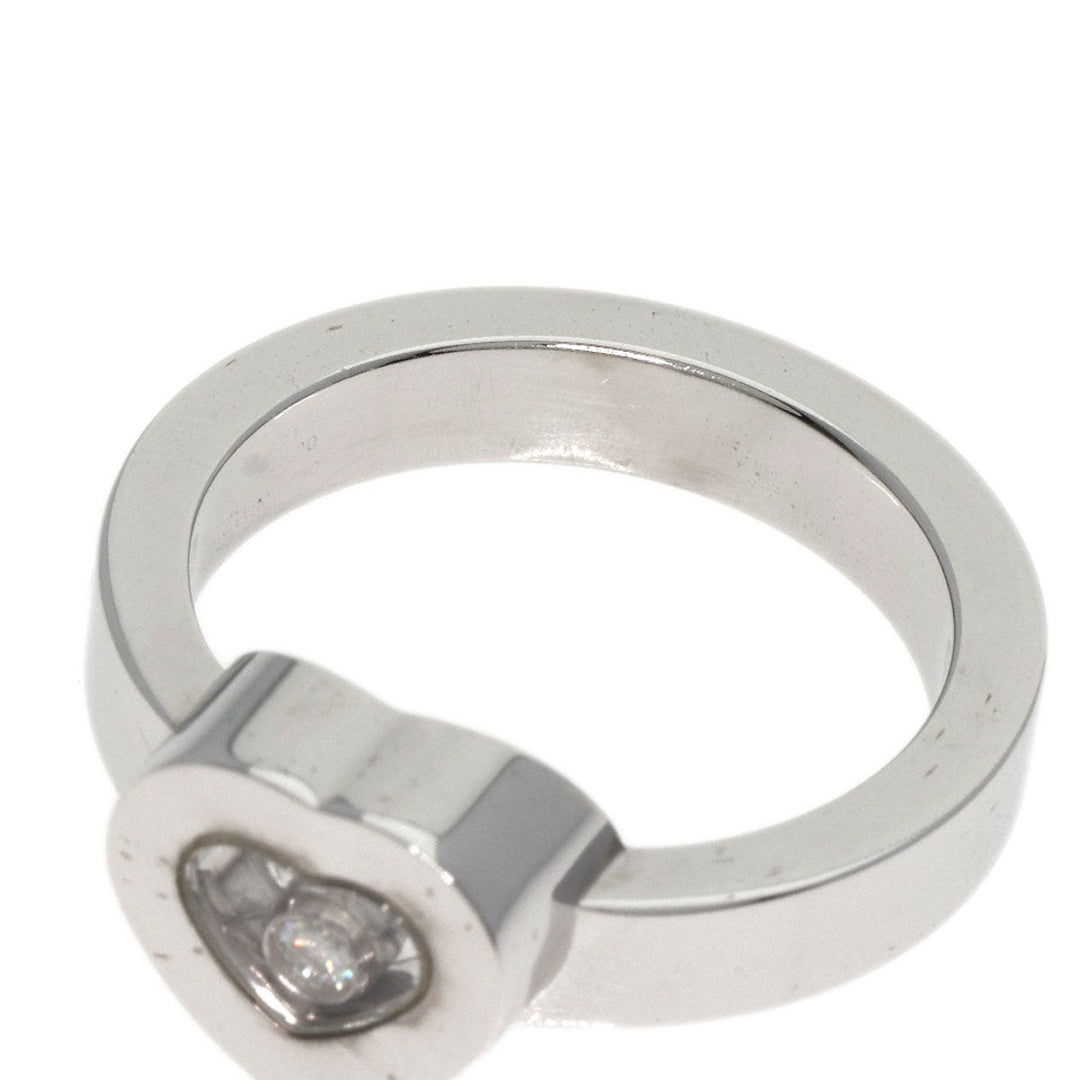 Chopard Ring K18WG Silver Happy diamond heart Women Used Authentic
