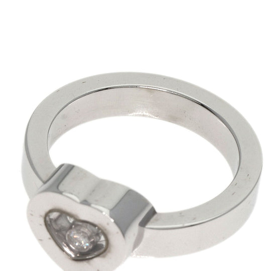 Chopard Ring K18WG Silver Happy diamond heart Women Used Authentic