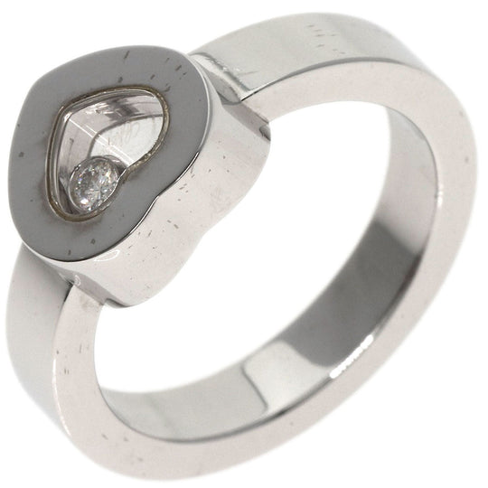 Chopard Ring K18WG Silver Happy diamond heart Women Used Authentic