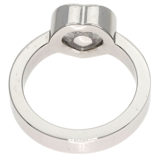 Chopard Ring K18WG Silver Happy diamond heart Women Used Authentic