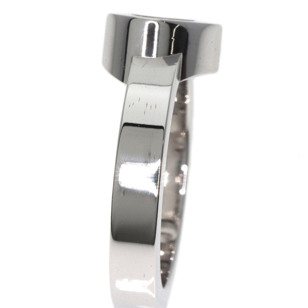 Chopard Ring K18WG Silver Happy diamond heart Women Used Authentic