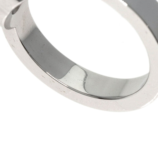 Chopard Ring K18WG Silver Happy diamond heart Women Used Authentic