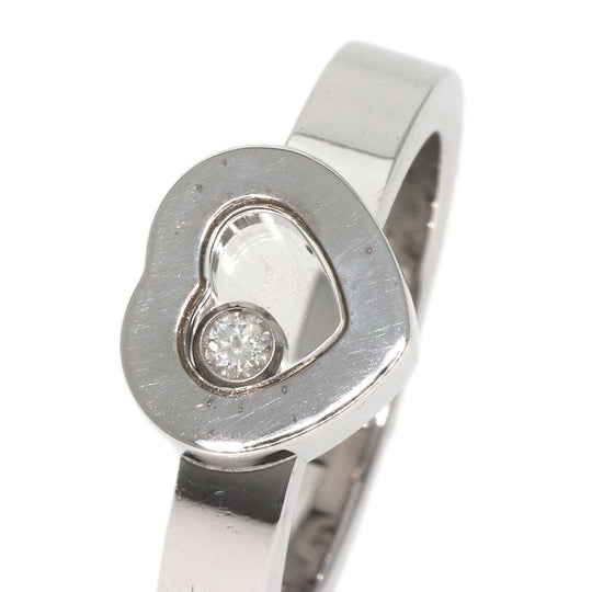Chopard Ring K18WG Silver Happy diamond heart Women Used Authentic