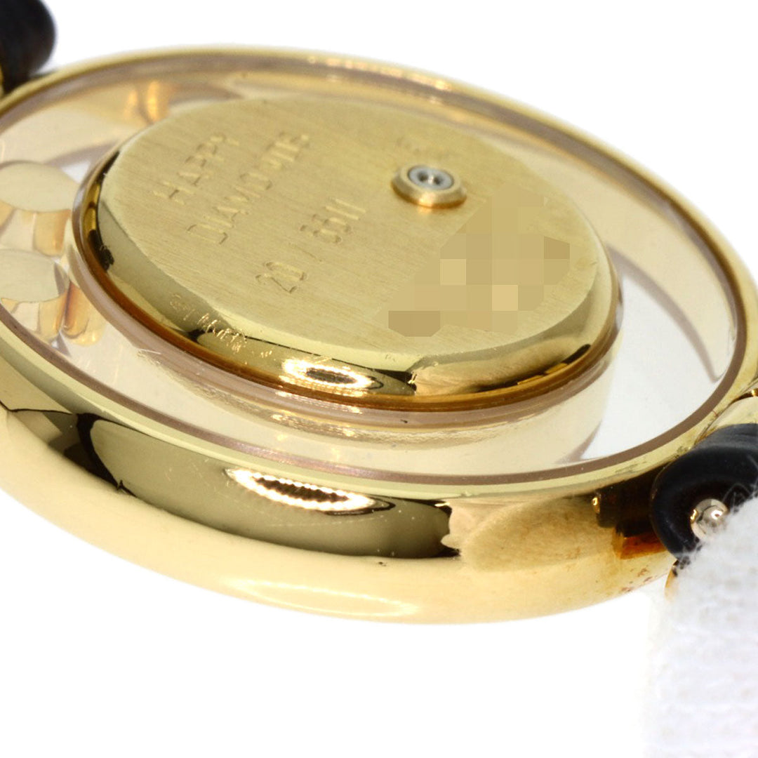 Chopard Watches Quartz 20/5511 K18YG , Leather , Diamond gold Happy diamond white dial Women Used Authentic