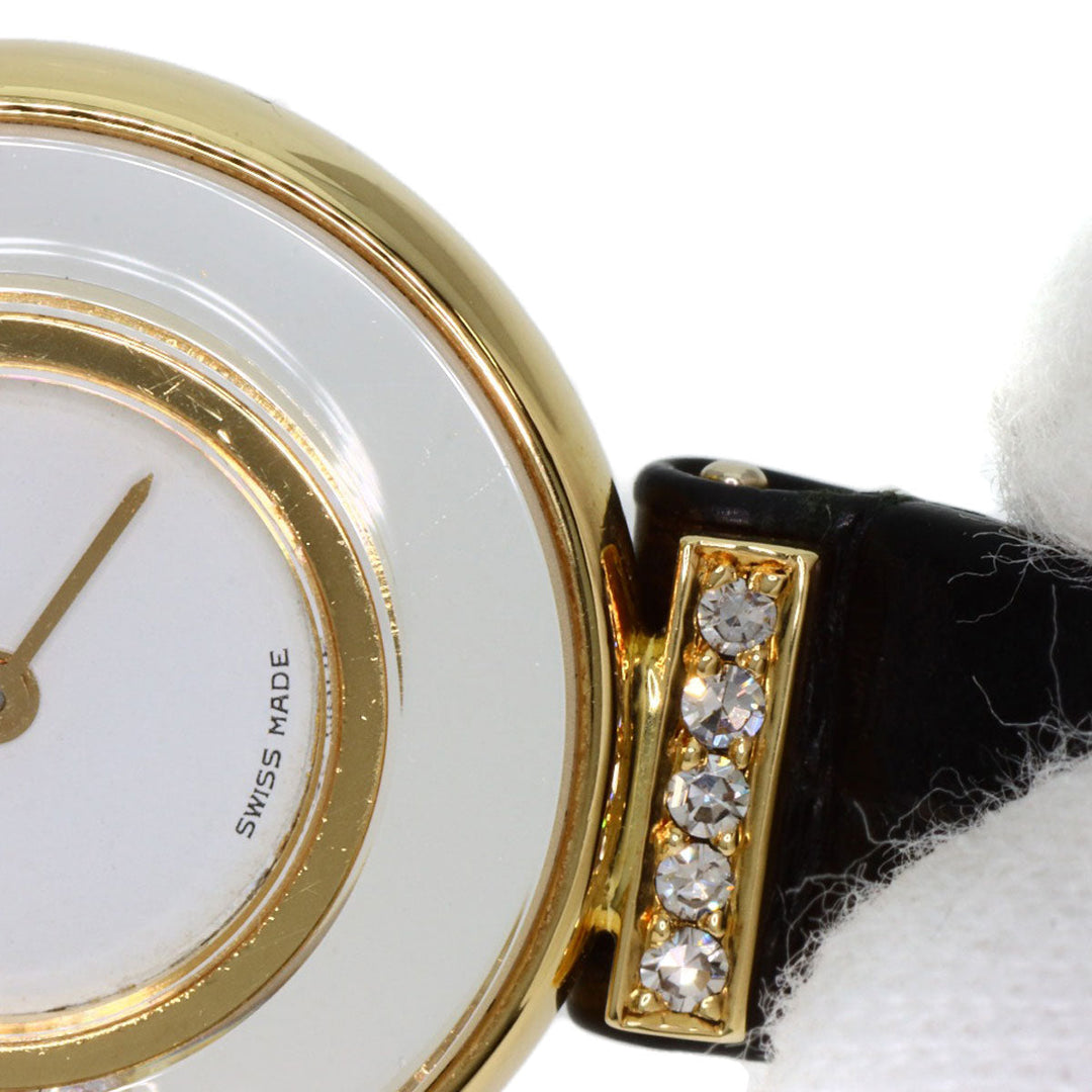 Chopard Watches Quartz 20/5511 K18YG , Leather , Diamond gold Happy diamond white dial Women Used Authentic