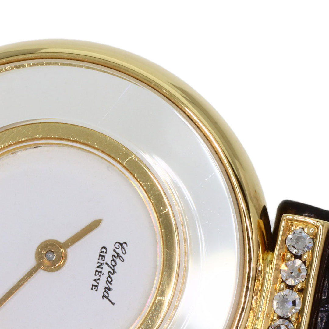 Chopard Watches Quartz 20/5511 K18YG , Leather , Diamond gold Happy diamond white dial Women Used Authentic