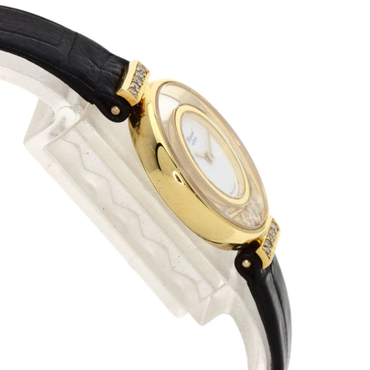 Chopard Watches Quartz 20/5511 K18YG , Leather , Diamond gold Happy diamond white dial Women Used Authentic