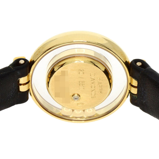 Chopard Watches Quartz 20/5511 K18YG , Leather , Diamond gold Happy diamond white dial Women Used Authentic