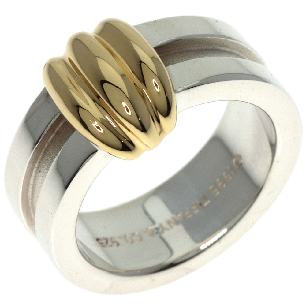 TIFFANY&Co. Ring SV , K18YG Silver Group Bud With Women Used Authentic