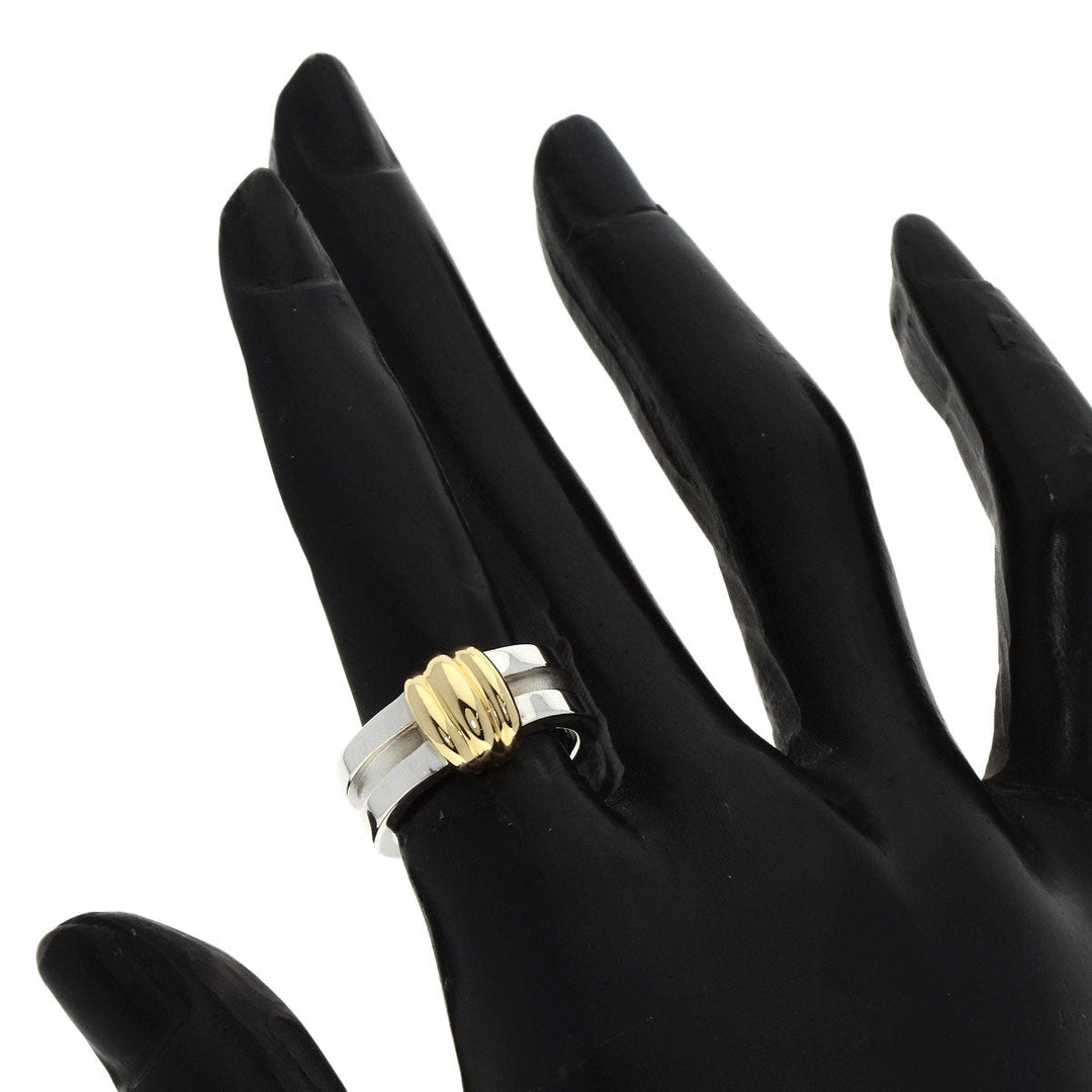 TIFFANY&Co. Ring SV , K18YG Silver Group Bud With Women Used Authentic